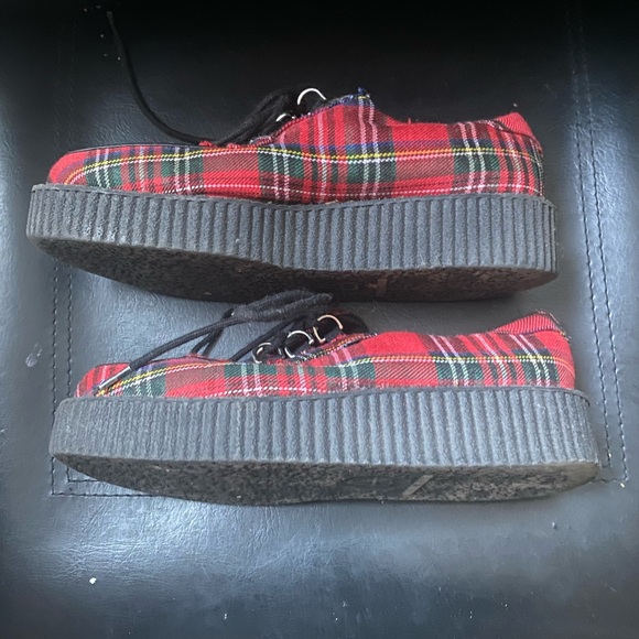 TUK  Red Tartan Anarchic Creeper - Picture 2 of 7